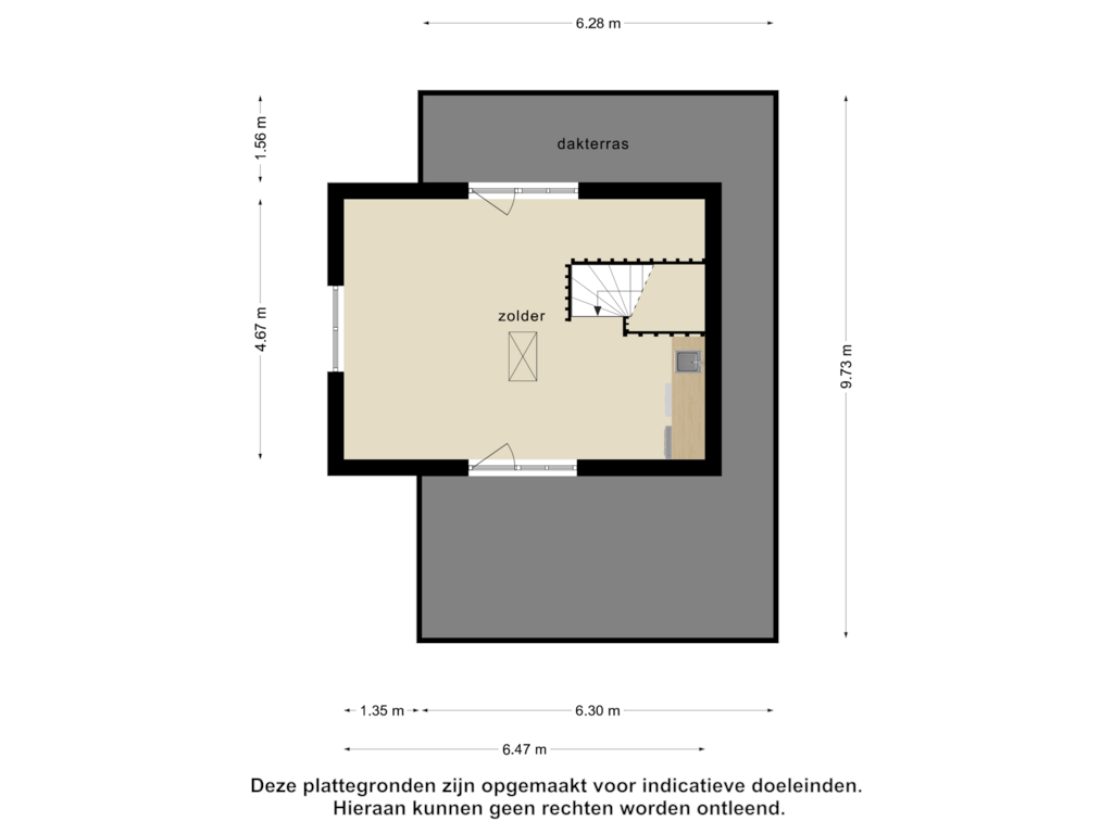 View floorplan of 2e verdieping of Sterrenboschlaan 20