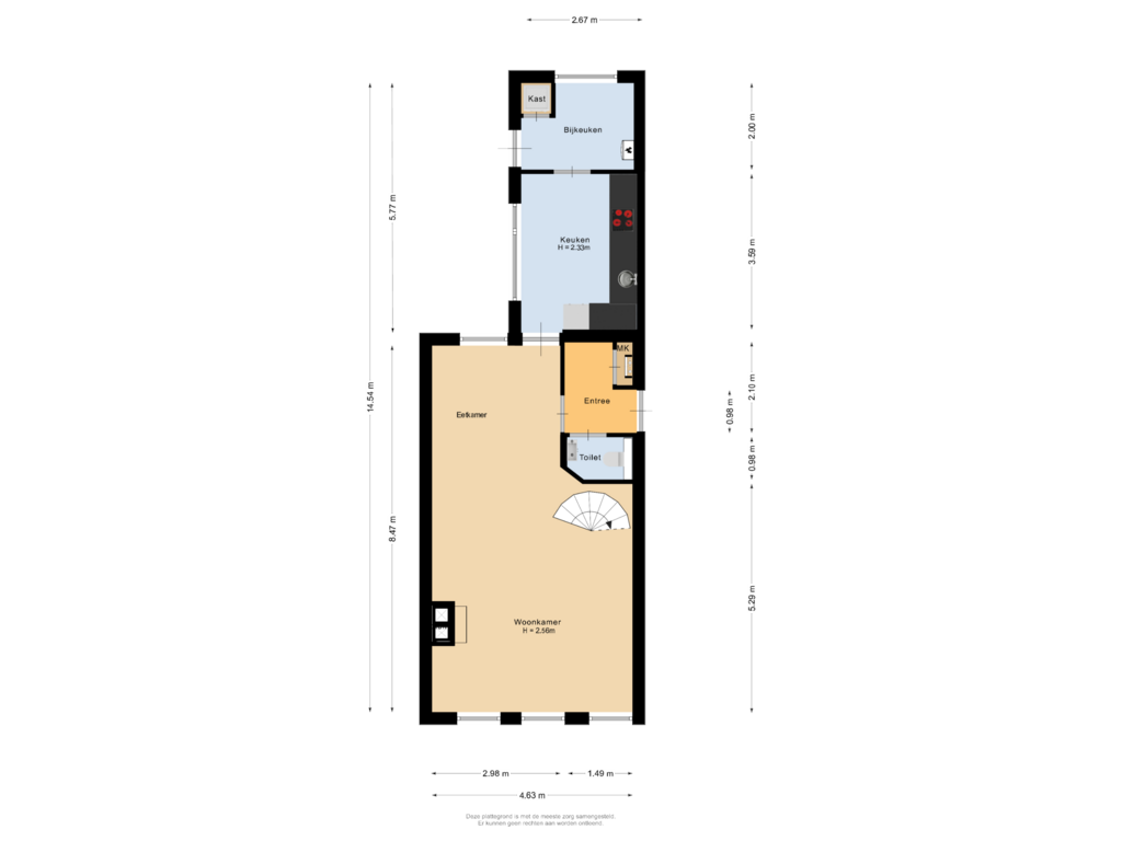 Bekijk plattegrond van Begane grond van Meidoornstraat 31