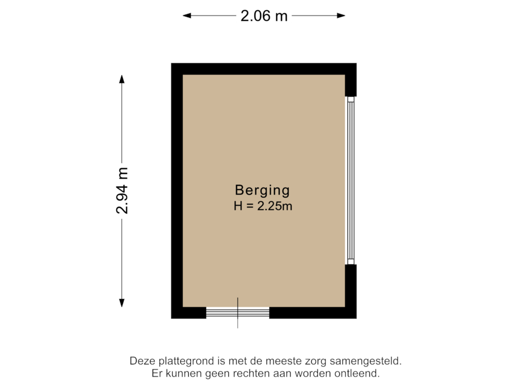 Bekijk plattegrond van Berging van Meidoornstraat 31