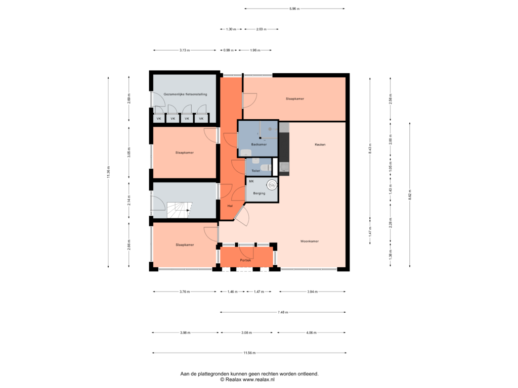 View floorplan of Begane grond of Willem Tellstraat 3