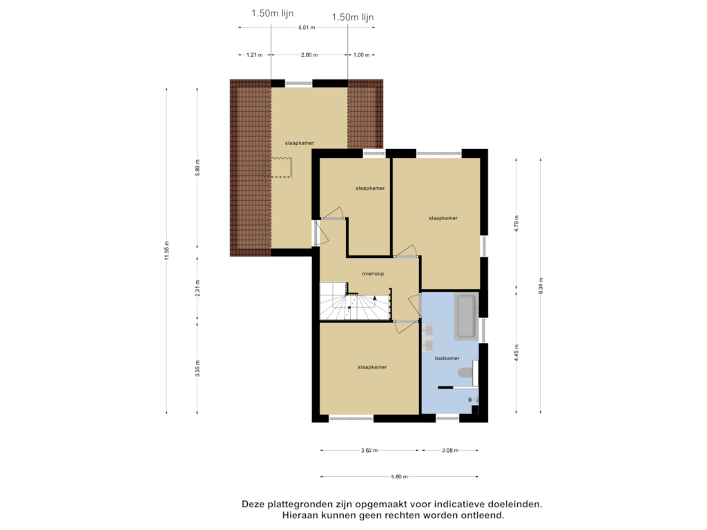 View floorplan of Eerste Verdieping of Westakker 16