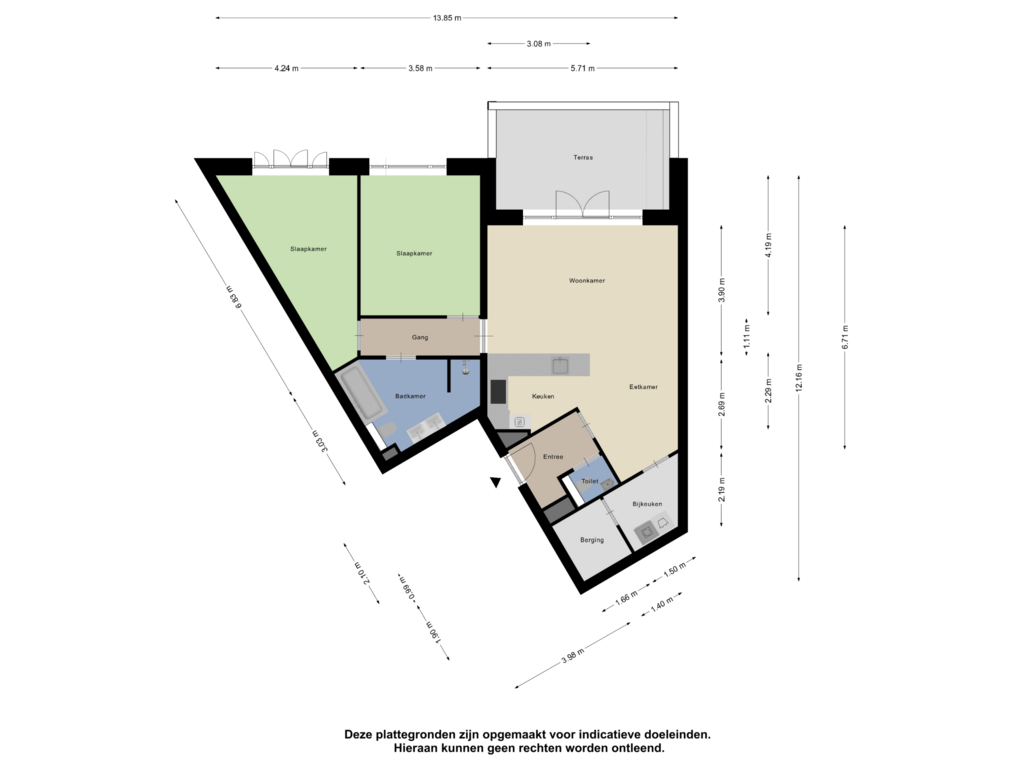 Bekijk plattegrond van Appartement van Grubbenvorstkade 79