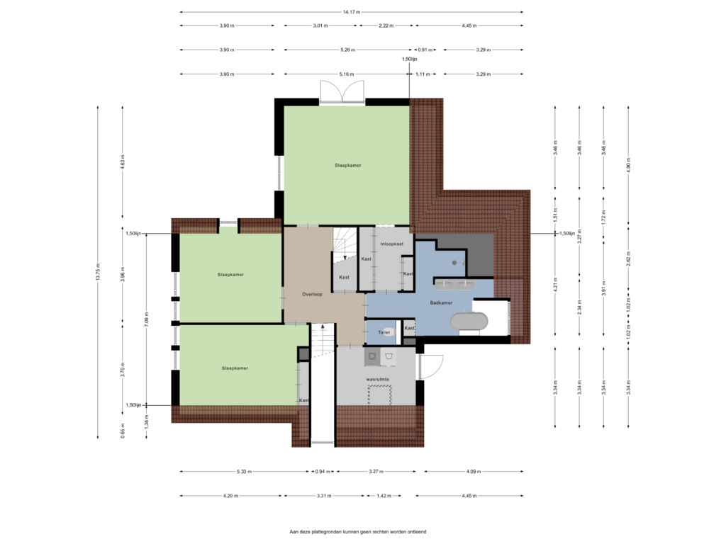 Bekijk plattegrond van Eerste verdieping van Rooiseweg 5-A