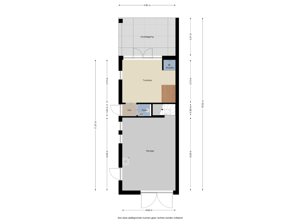 Bekijk plattegrond van Bijgebouw van Rooiseweg 5-A