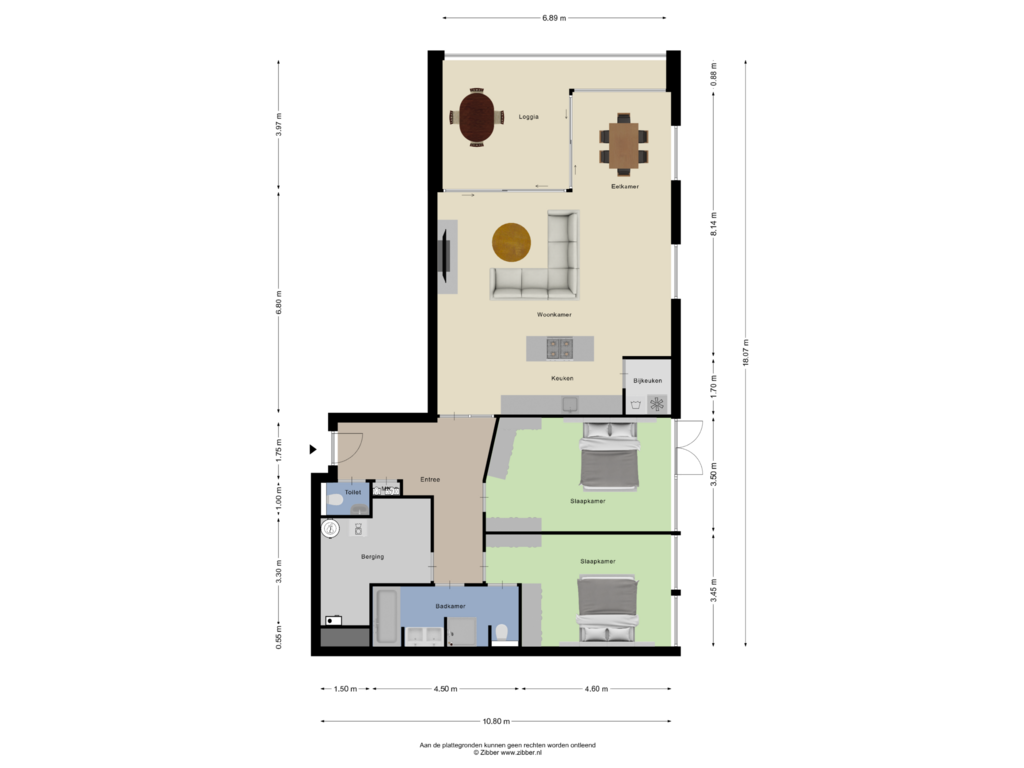 Bekijk plattegrond van Appartment 1 van Looskade 2-D