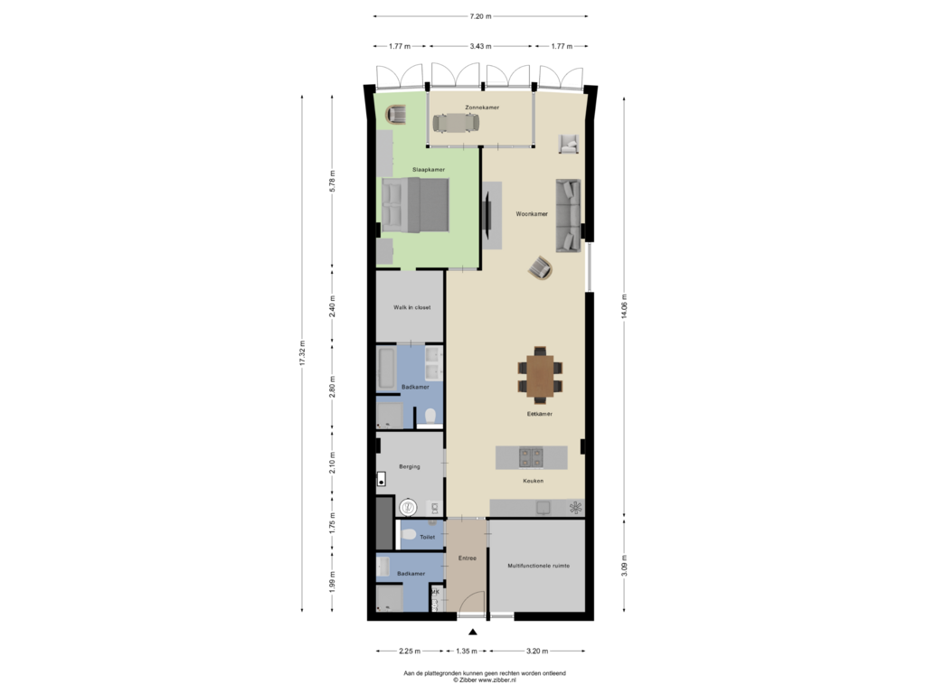 Bekijk plattegrond van Appartment 3 van Looskade 2-D