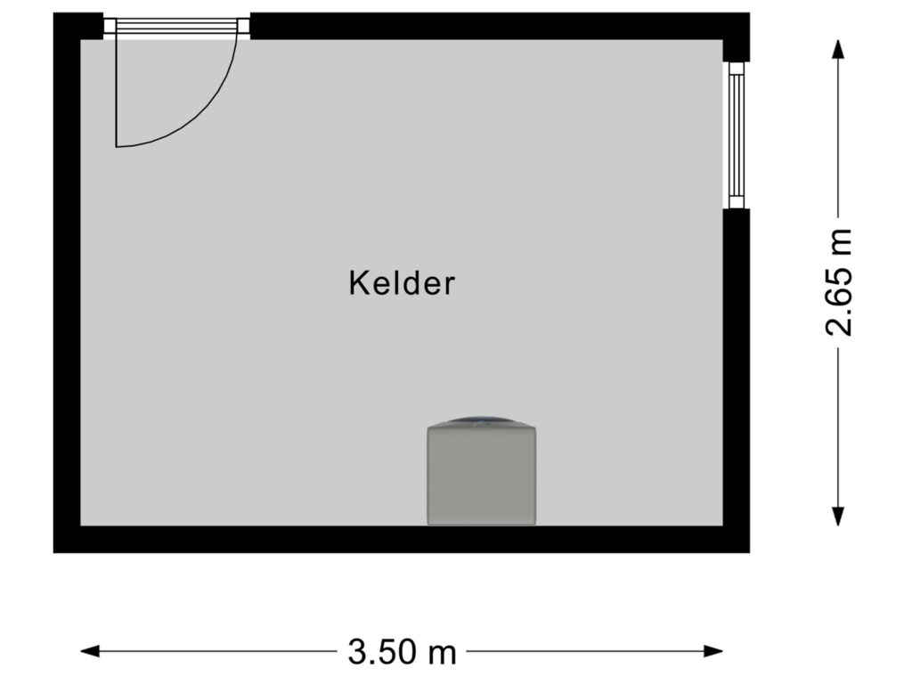 Bekijk plattegrond van Kelder 2 van Beukenlaan 80