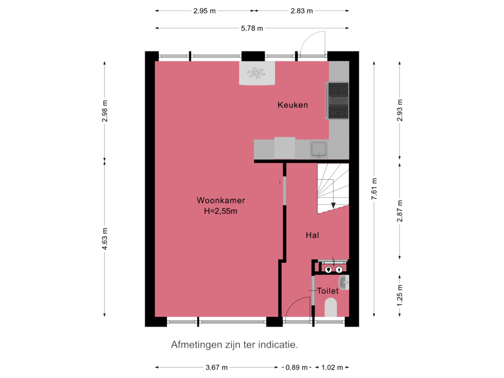 View floorplan of Begane grond of Dorpstraat 70