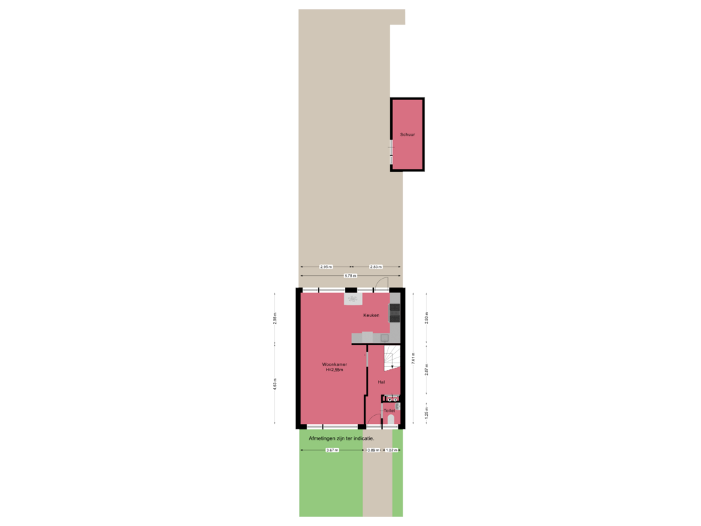 View floorplan of Perceel of Dorpstraat 70