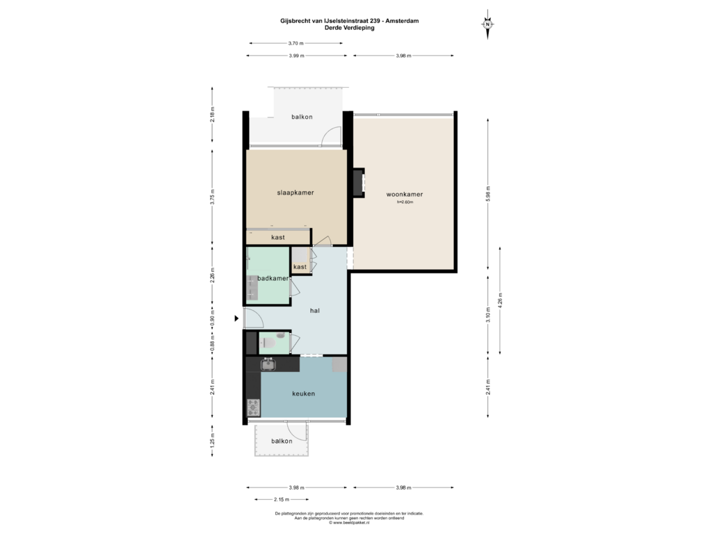 Bekijk plattegrond van DERDE VERDIEPING van Gijsbrecht van IJselsteinstraat 239