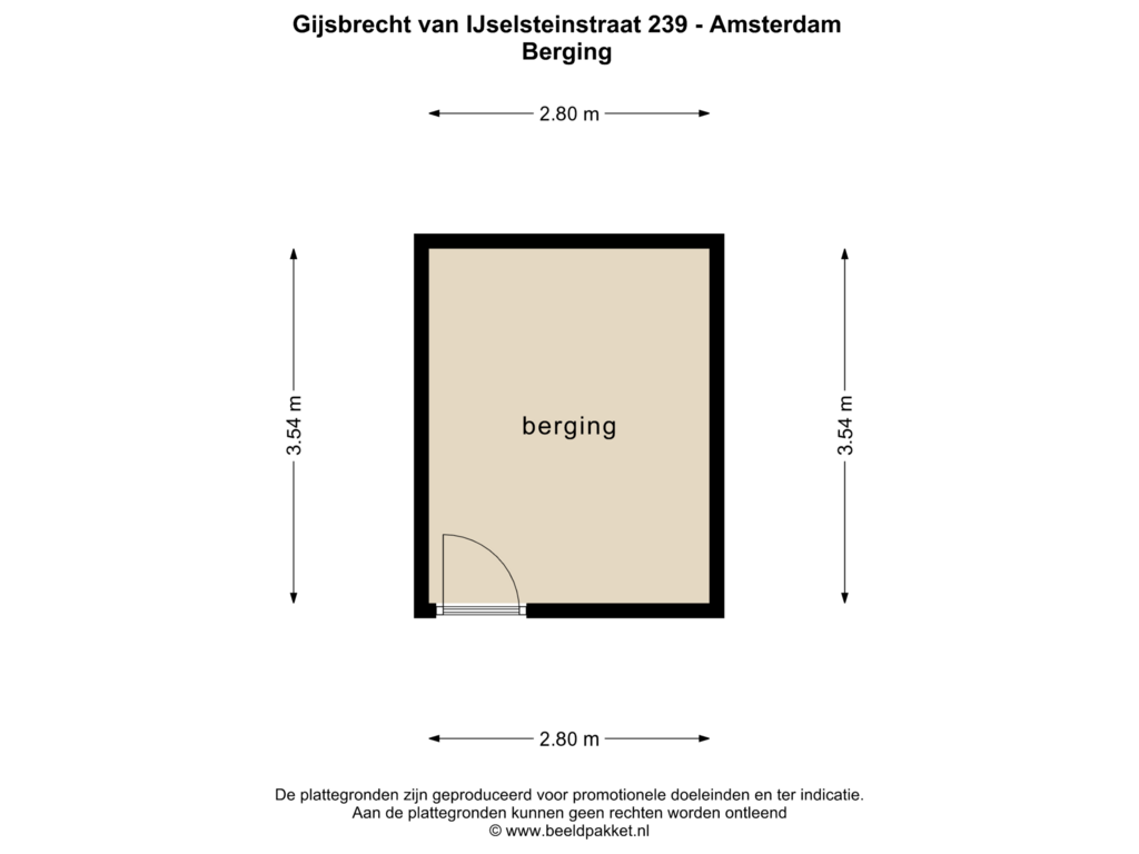 Bekijk plattegrond van BERGING van Gijsbrecht van IJselsteinstraat 239