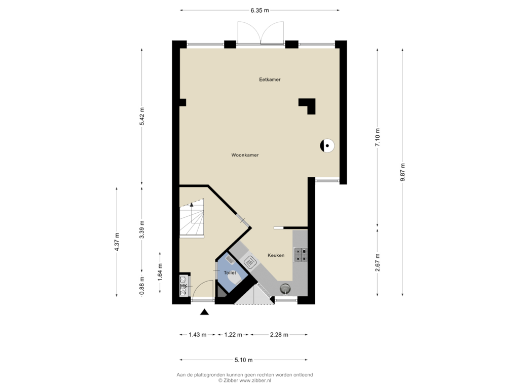 Bekijk plattegrond van Begane Grond van Sint Jorisstraat 7