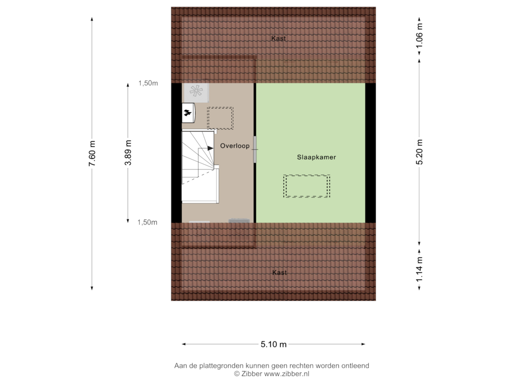 Bekijk plattegrond van Tweede Verdieping van Sint Jorisstraat 7