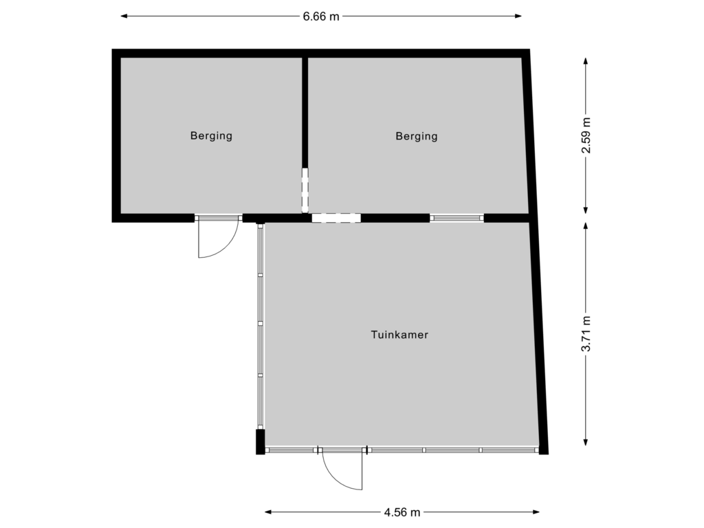 View floorplan of Berging of Frits de Zwerver 26