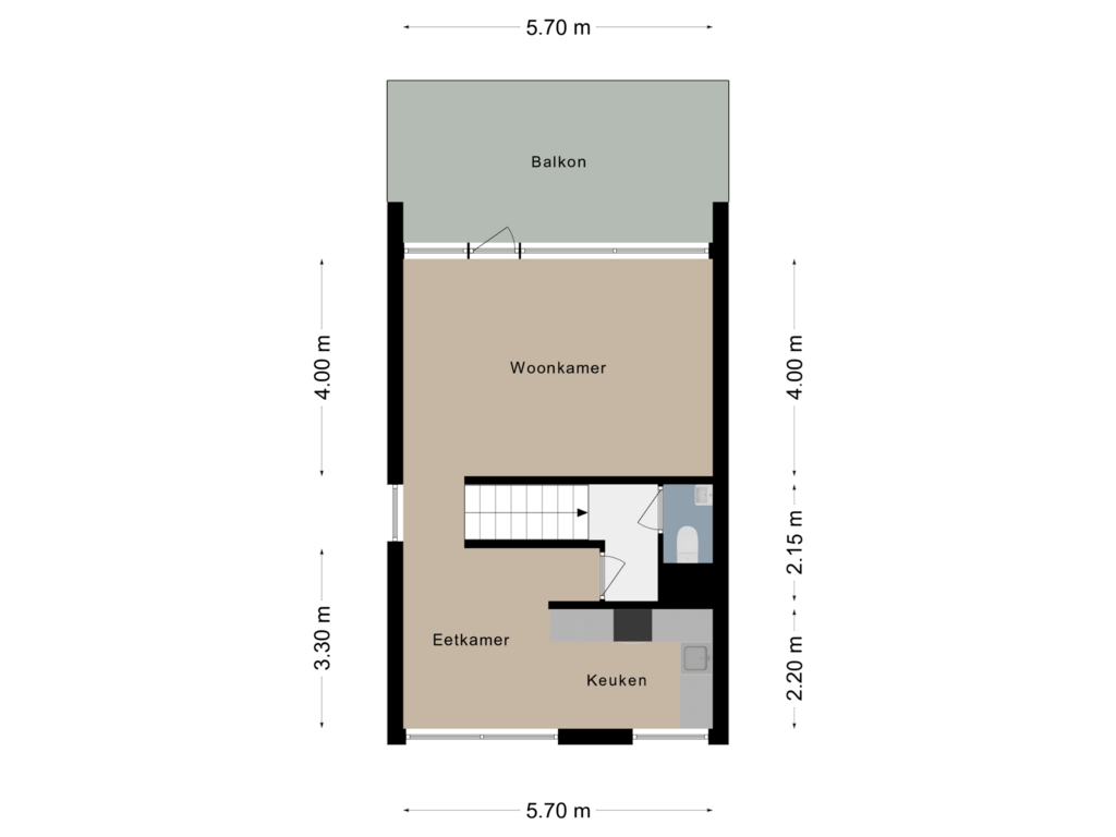 Bekijk plattegrond van Verdieping 1 van Unescostraat 1