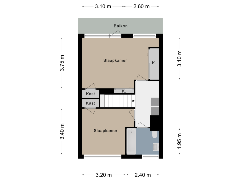 Bekijk plattegrond van Verdieping 2 van Unescostraat 1