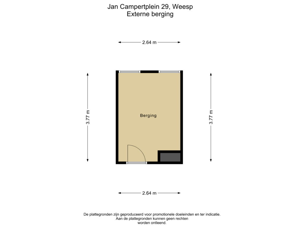 View floorplan of Externe berging of Jan Campertplein 29