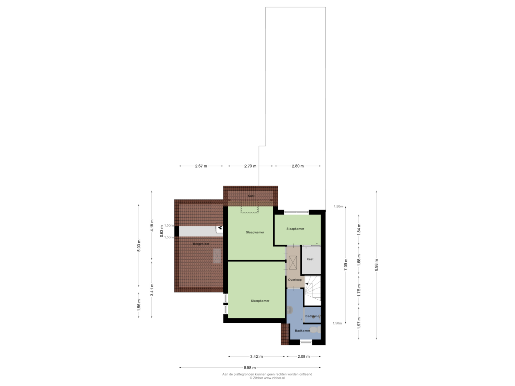 Bekijk plattegrond van Eerste Verdieping van Balijehof 36