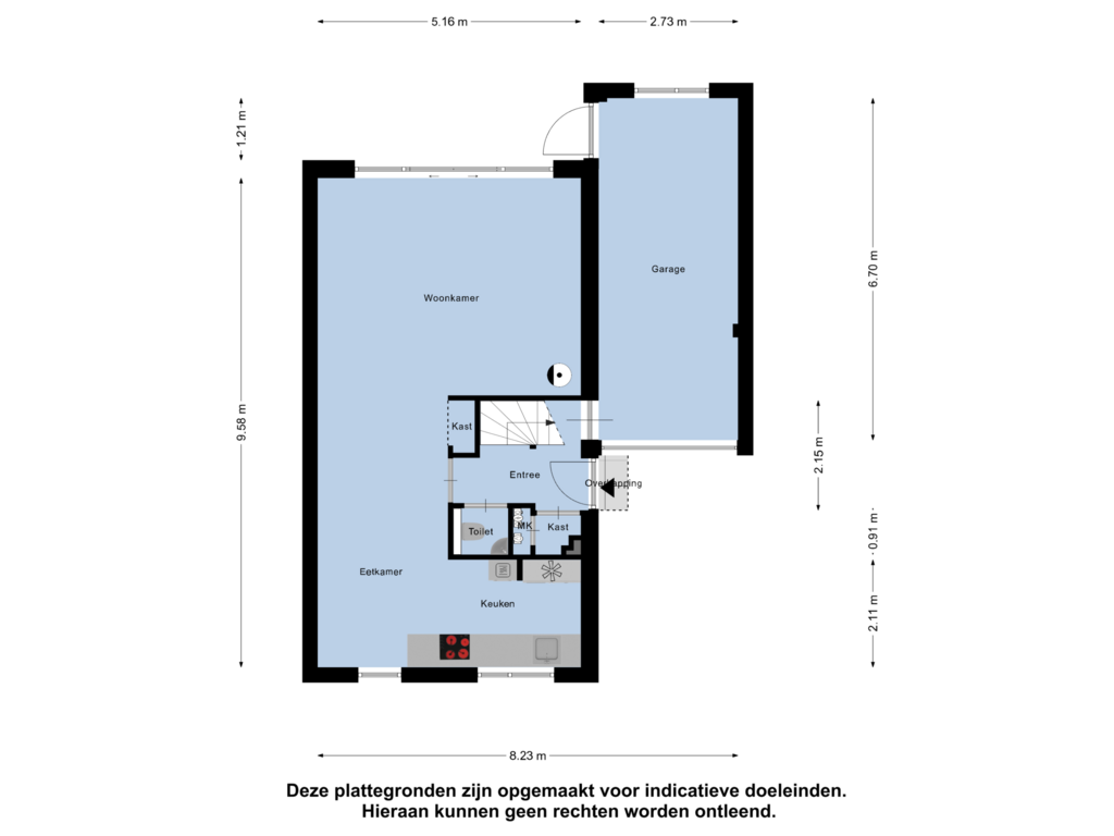 Bekijk plattegrond van Begane Grond van Krokusstraat 39