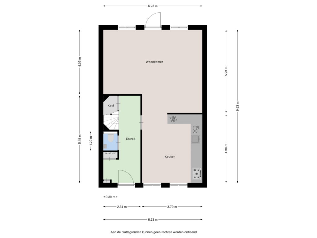 Bekijk plattegrond van Begane grond van Oberon 25