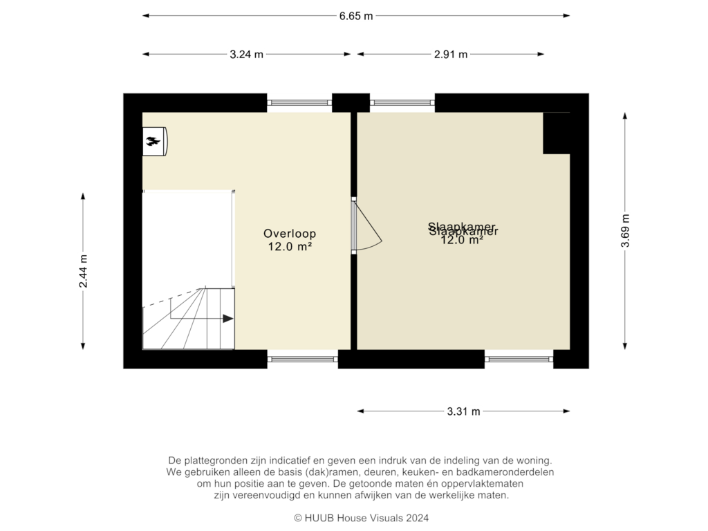 Bekijk plattegrond van 3e Verdieping van Kebajastraat 39