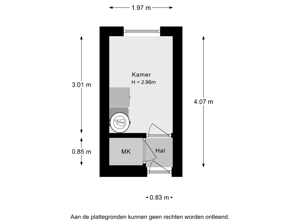 View floorplan of Berging of Eendrachtsweg 34-B