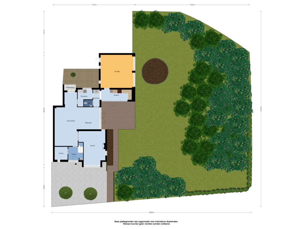 View floorplan of Begane Grond_Tuin of Reitsmastrjitte 65