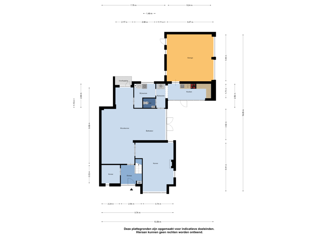 View floorplan of Begane Grond of Reitsmastrjitte 65