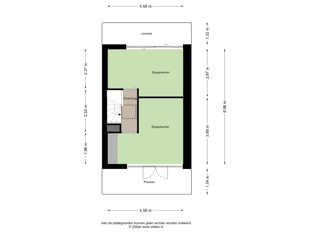 View floorplan of Derde Verdieping of Mozartplein 45