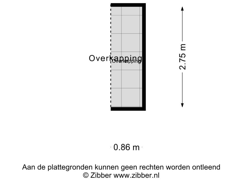 View floorplan of Overkapping of Mozartplein 45