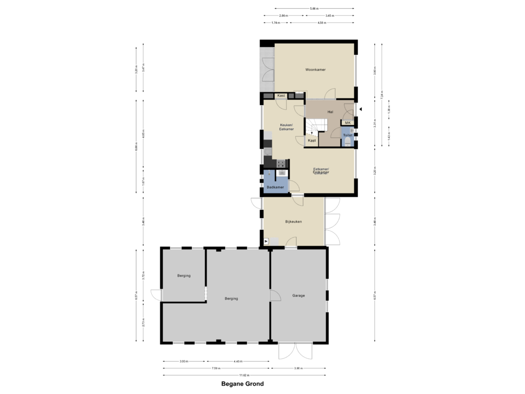 Bekijk plattegrond van Begane Grond van Azaleaweg 18