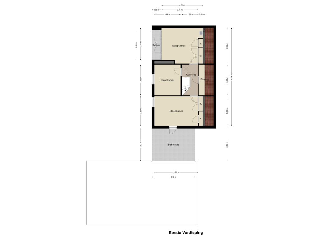 Bekijk plattegrond van Eerste Verdieping van Azaleaweg 18