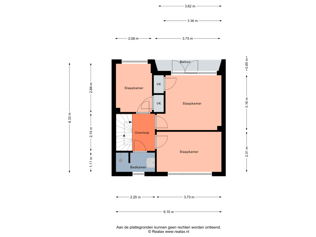 View floorplan of Verdieping 1 of Antillenstraat 30