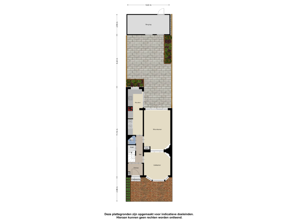 View floorplan of Begane Grond Tuin of Batavierenplantsoen 16