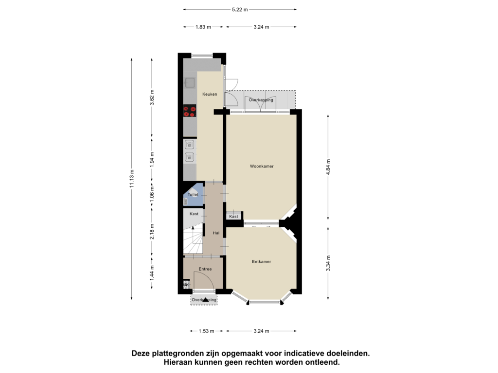 View floorplan of Begane Grond of Batavierenplantsoen 16