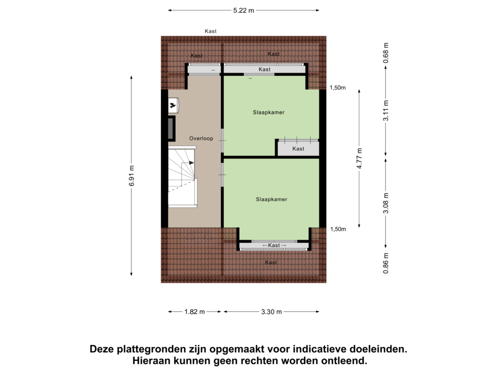 View floorplan of Tweede Verdieping of Batavierenplantsoen 16