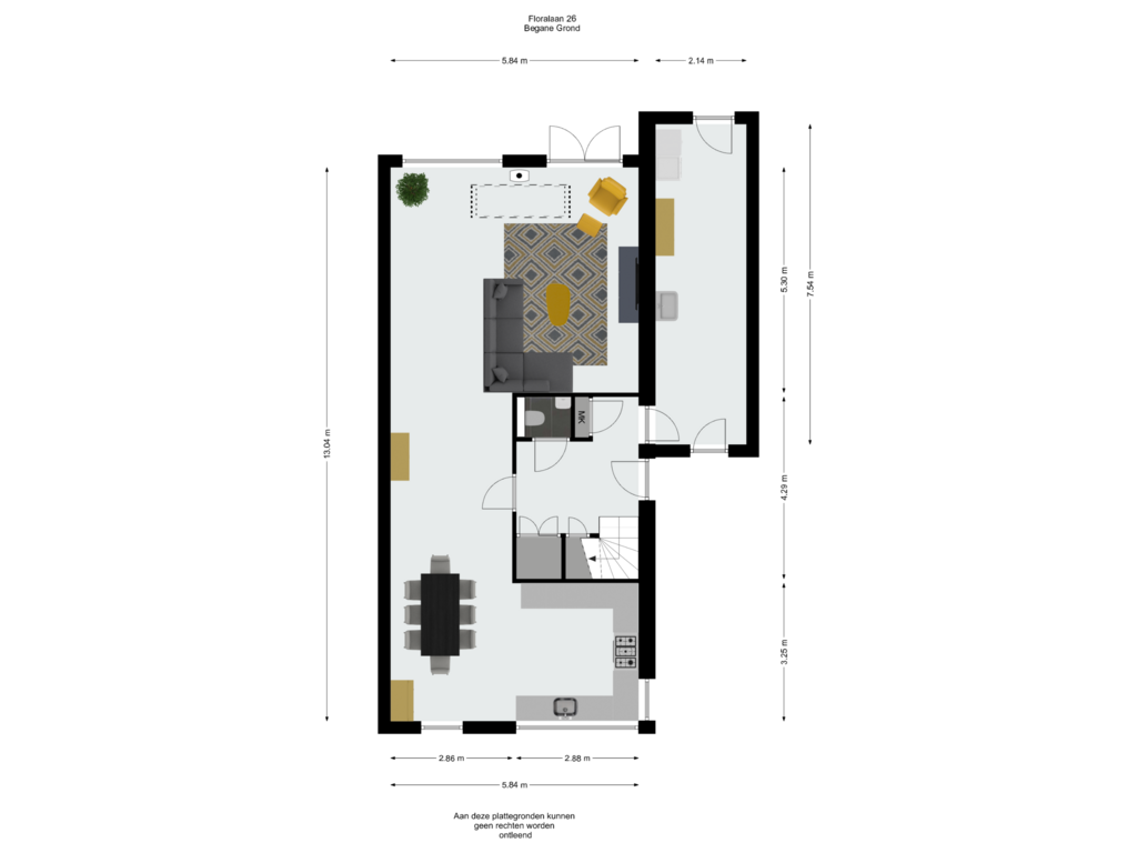 Bekijk plattegrond van Begane Grond van Floralaan 26