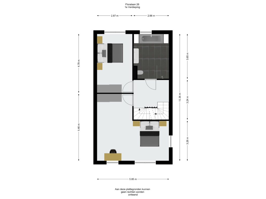 Bekijk plattegrond van 1e Verdieping van Floralaan 26