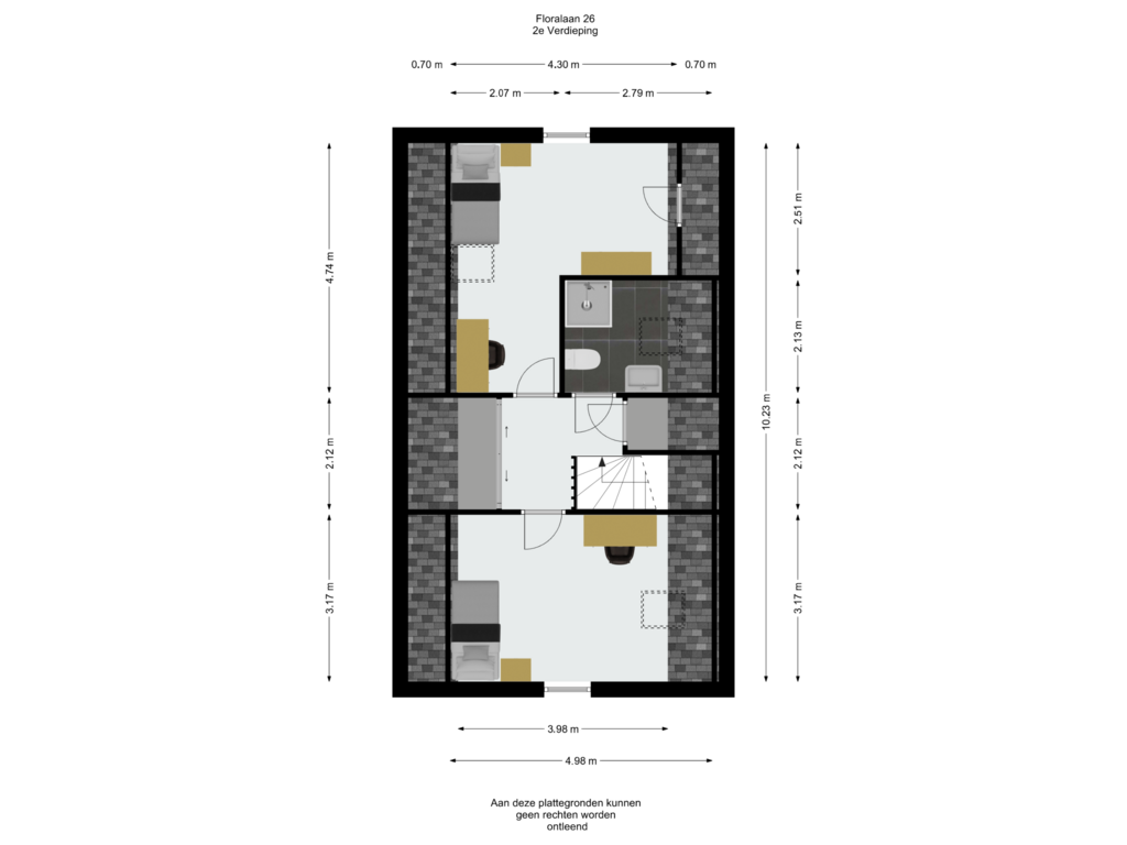 Bekijk plattegrond van 2e Verdieping van Floralaan 26
