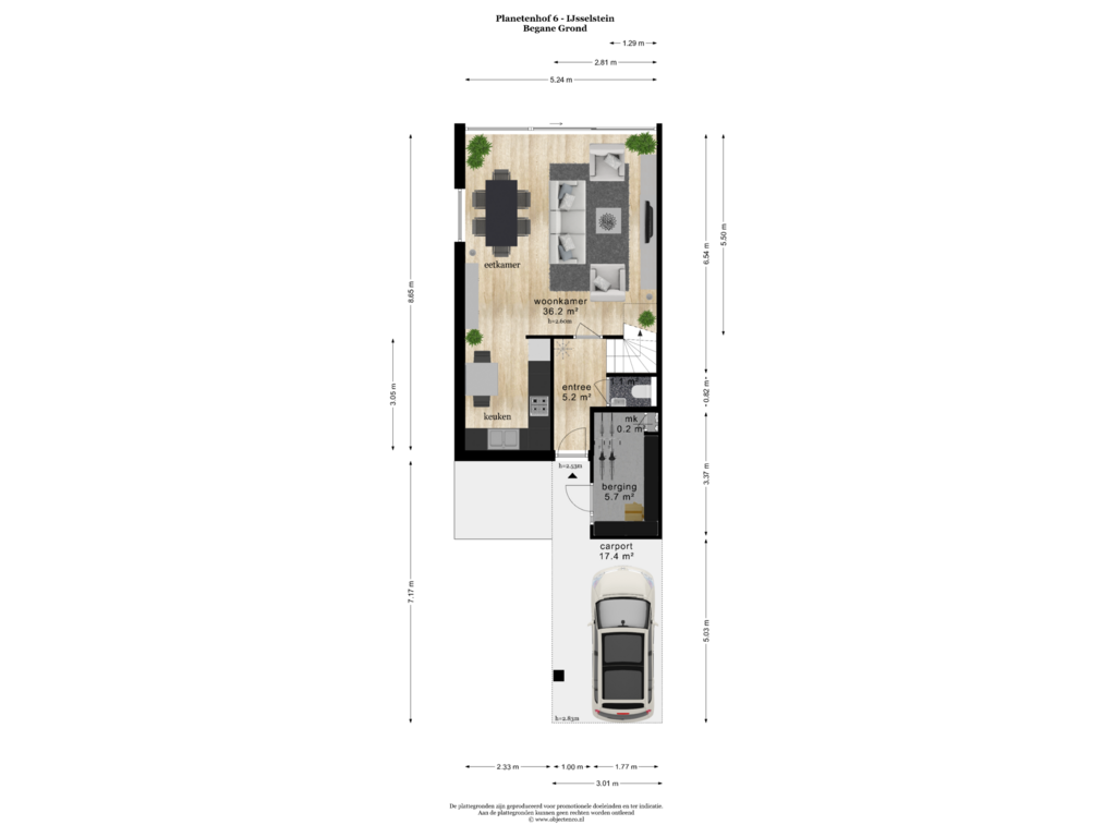 View floorplan of BEGANE GROND of Planetenhof 6