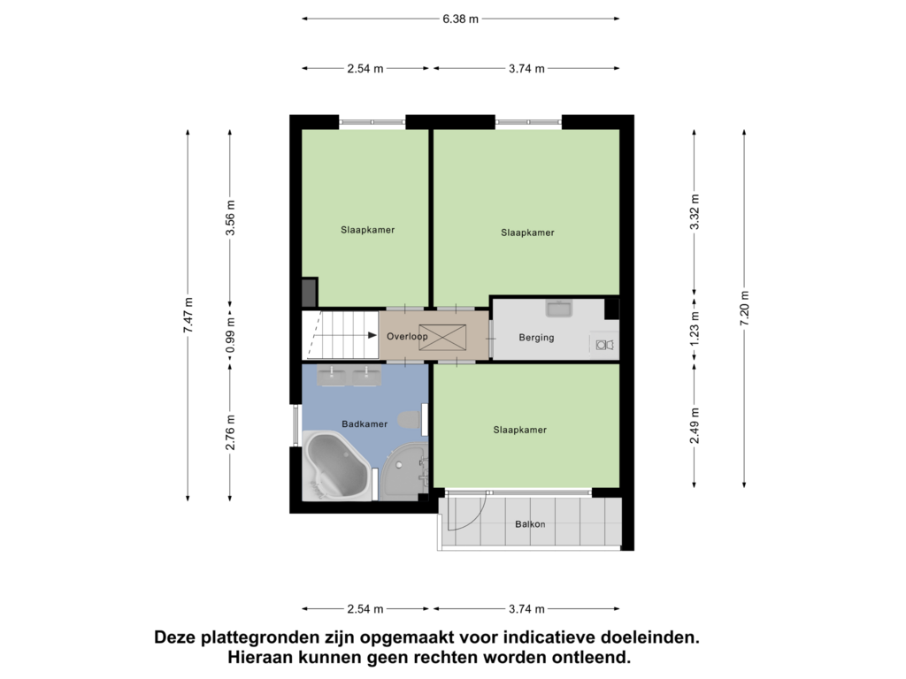 View floorplan of Eerste Verdieping of Lindestraat 16