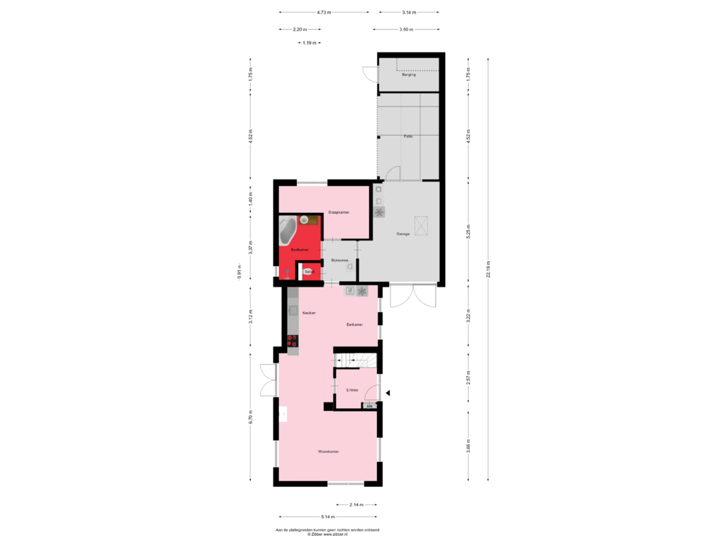 View floorplan of Begane Grond of Gealstrjitte 25