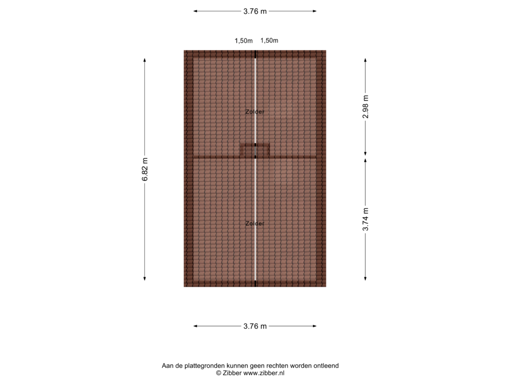 View floorplan of Zolder of Gealstrjitte 25