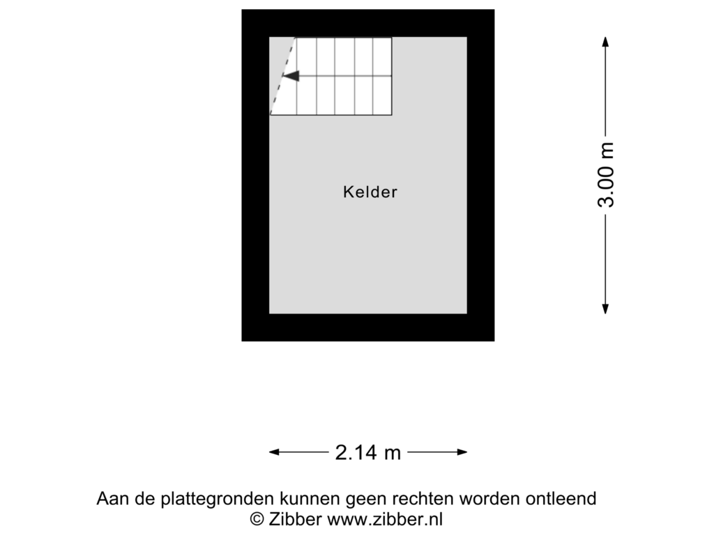 View floorplan of Kelder of Gealstrjitte 25