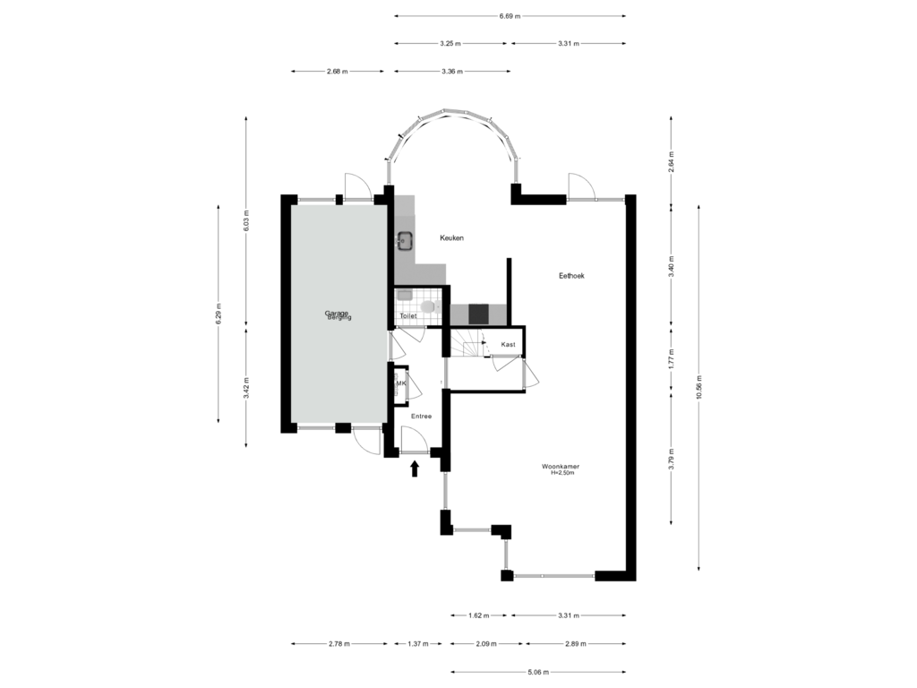 View floorplan of Begane Grond of Nijverveld 17