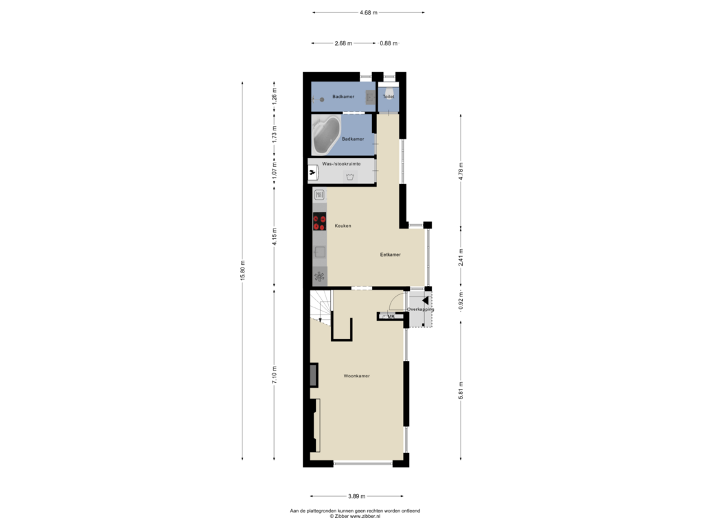 View floorplan of Begane Grond of Kerkstraat 289