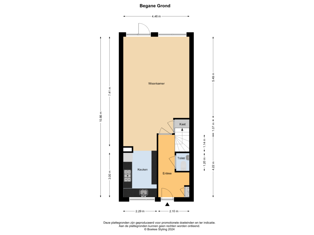 View floorplan of Begane Grond of A.L. Dyserinckstraat 39