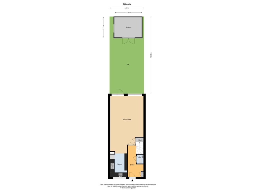 View floorplan of Situatie of A.L. Dyserinckstraat 39