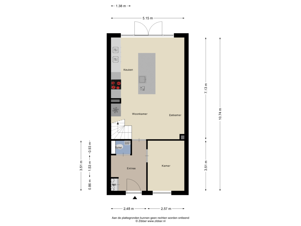 Bekijk plattegrond van Begane Grond van Sophiakade 45