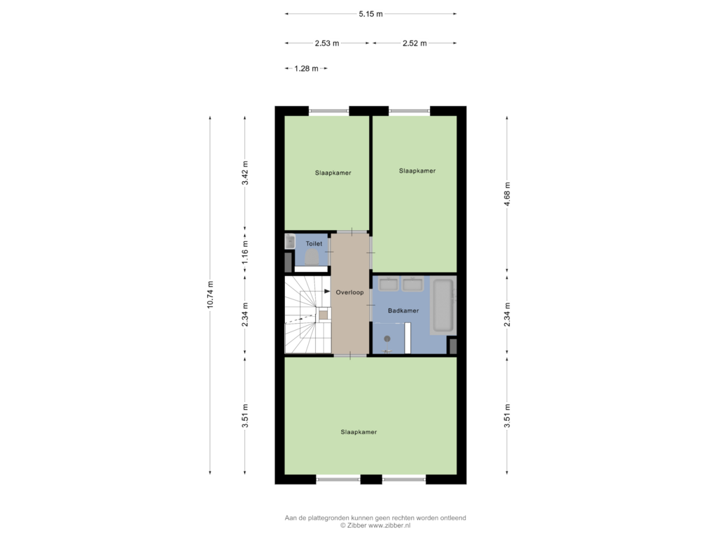 Bekijk plattegrond van Tweede Verdieping van Sophiakade 45